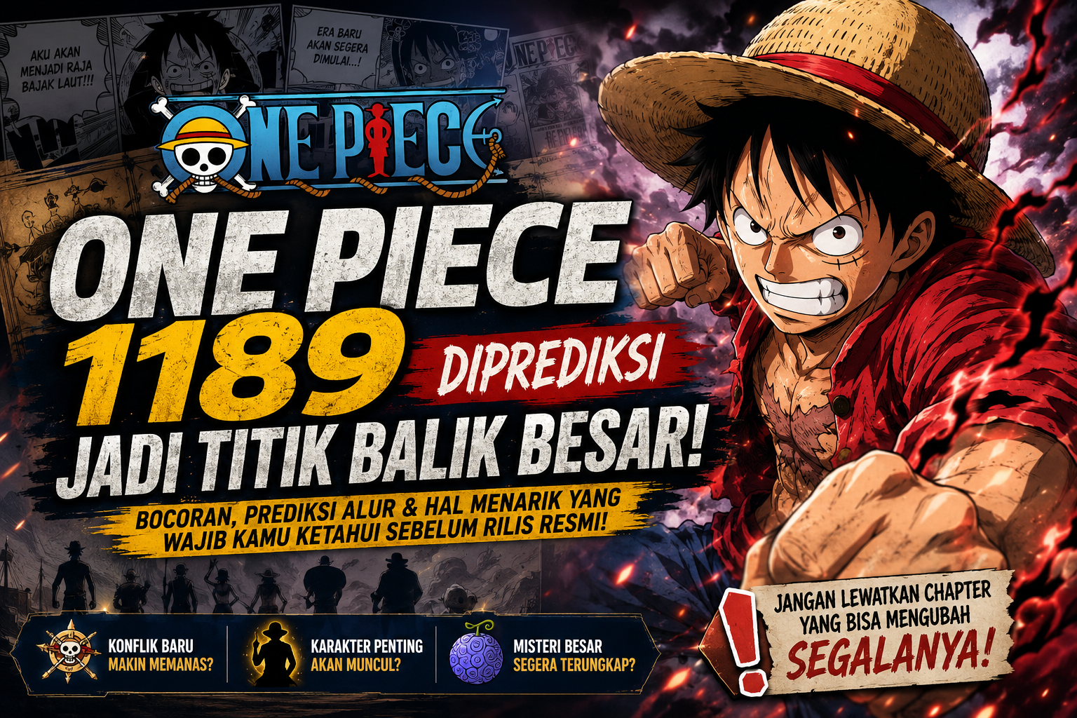 One Piece 1189 diprediksi menjadi titik balik besar dalam cerita dengan bocoran dan prediksi alur terbaru.